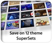 With Keynote Theme Park Supersets 1 and 2, anyone can create presentations that look professionally done. Designed exclusively for use with Apple Keynote, each set contains 12 masterfully created Keynote themes.